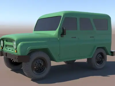uaz  hunter 3d model 3D model
