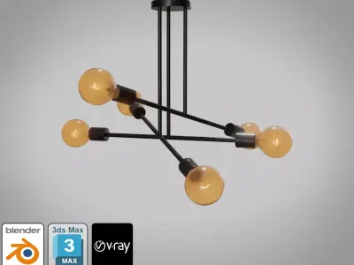 Ceiling Light 6 Low-poly 3D model