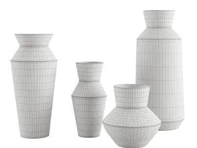 Asher Ceramic Vases 3D model