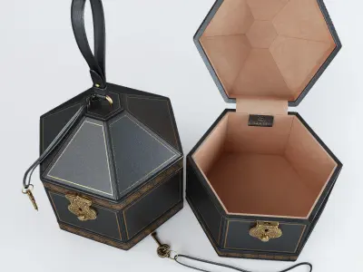   GUCCI women  leather handbag  3D model