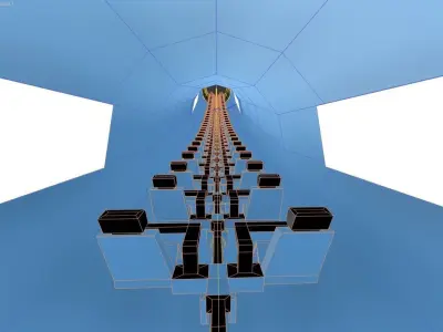 2 Roller Coasters 3D model