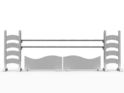 Horse jump obstacle 3D model