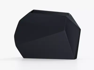 Black Vase Origami Small Low-poly 3D model