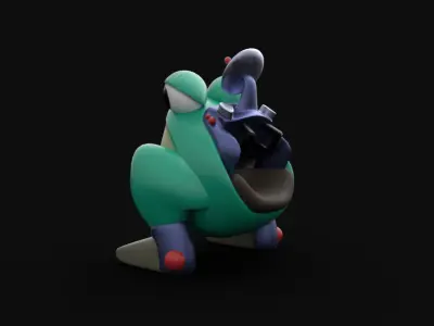 GunBound A-frog Low-poly 3D model