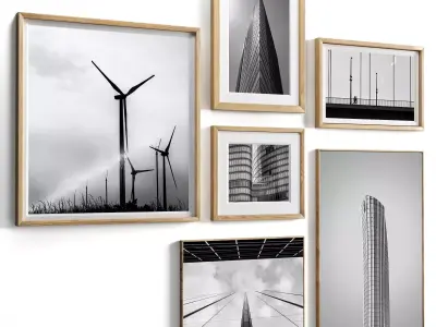 Minimal Photo Frame Set - 18 Low-poly 3D model