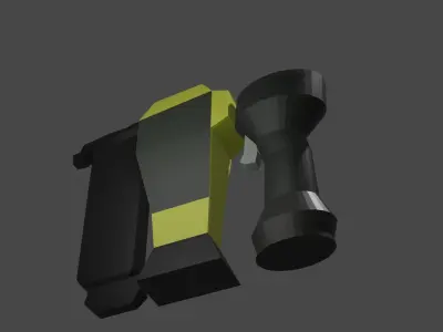 Low poly Nail gun - game ready  Free low-poly 3D model