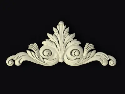 Central decor ornament for furniture 3D model 407