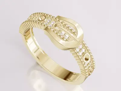 Jewelry Diamond Ring Model RG26 Free 3D print model