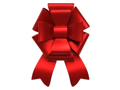 Christmas Bow Ribbon 48 Low-poly 3D model