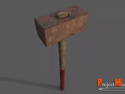 BigHammer-Version002 hammer Low-poly 3D model