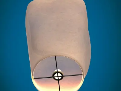 Sky lantern Low-poly 3D model