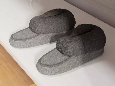 Bedroom slippers cozy 3D model