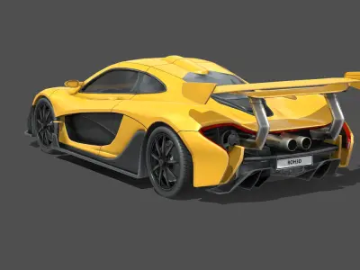 McLaren P1 2016 Low-poly 3D model