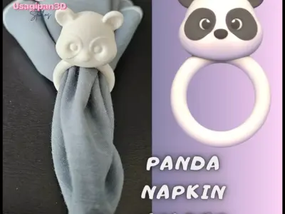 Panda Napkin Holder 3D print model