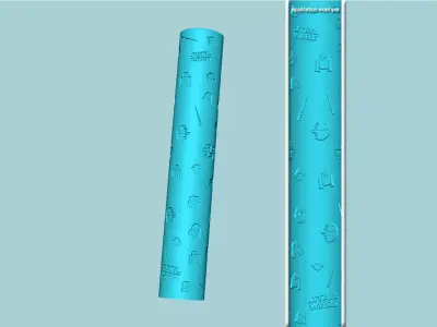 Texture Roll 60 - Star Wars Negative - Fondant Decoration Maker 3D print model