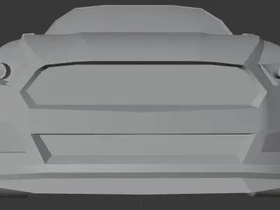 Low poly gameready Ford Mustang Low-poly 3D model