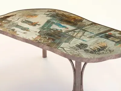 Classic Art Dining Table 3D model