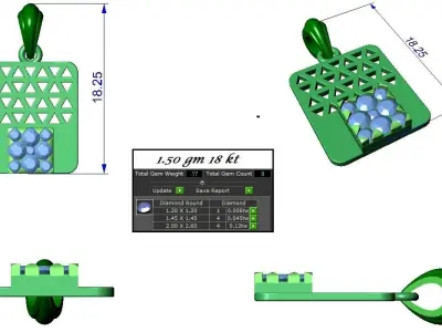 Pendant Earrings combo - 344 3D print model
