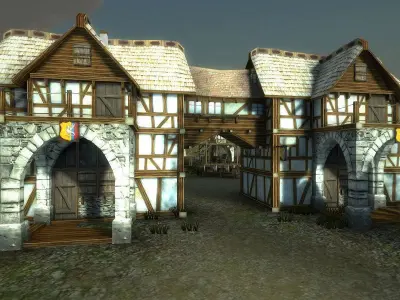 Forgotten Village Low-poly 3D model