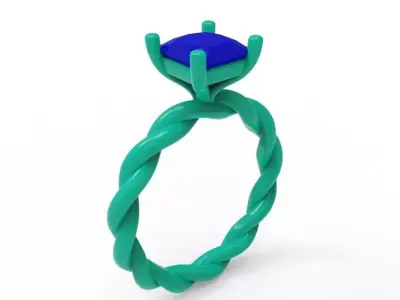 Twist ring 03 3D print model