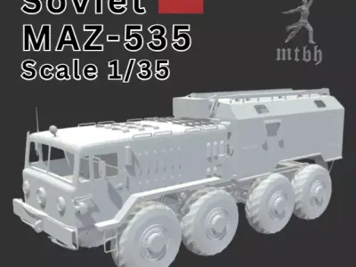 Soviet MAZ-535 Truck 1-35 Scale Kit 3D print model