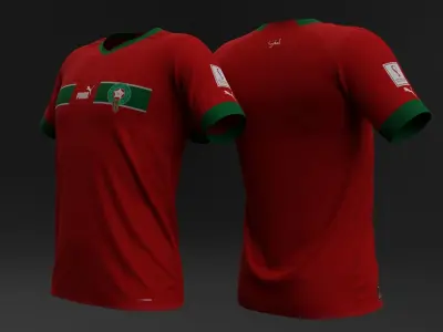 Morocco 2022 Home Jersey 3D model