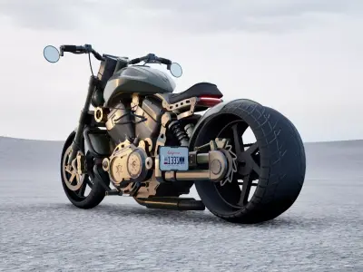 Hyper-Detailed Super Bike Low-poly 3D model