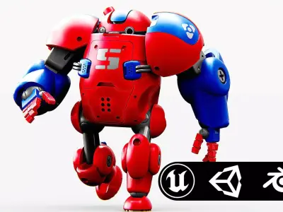 TOY BOT MONG Rigged for Unreal Engine - Unity - MIXAMO 3D model
