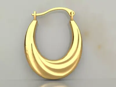 Earrings in lock  01 3D print model
