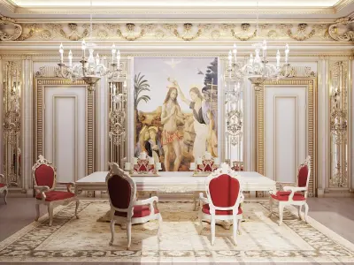 Classic interior luxury 3D model