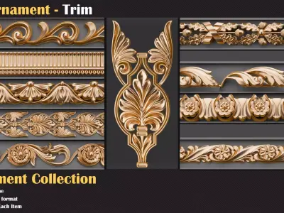 49 Ornament Single- Vol 06 3D model
