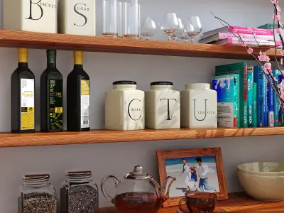 Kitchen decorative set 3D model