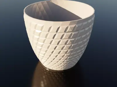 Flower Bowl vase 3D model