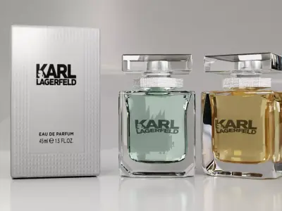 Luxury Perfume Bottle Inspired by Karl Lagerfeld Eau De Parfum  3D model