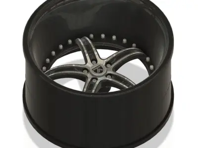 3d printable Asanti deep wheel - 4 parts 3D print model