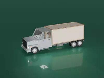 Cargo Container Truck Low-poly 3D model by ahsinmir786