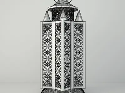 Metal Moroccan Lanterns 3D model