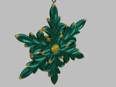 Snowflake ornament 3D model