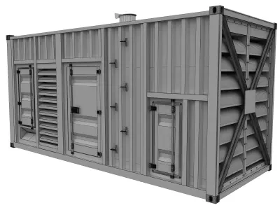 Generator containerized power plant 3D model