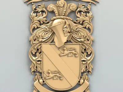 Coat of arms decorative 011 3D model