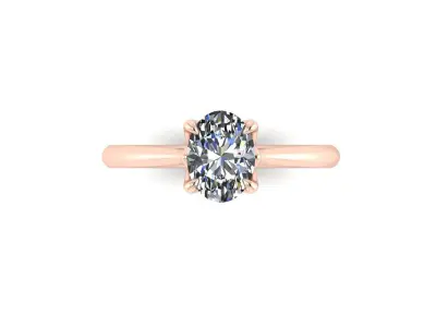 Solitaire Women Diamond Wedding Ring R5 3D print model