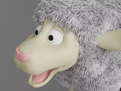 Cartoon Sheep 3D Model 3D model