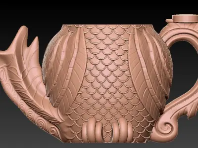 owl-shaped teapot stl ready 3D print model