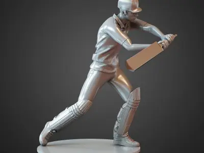 cricket player  3D print model
