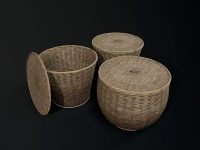 basket Low-poly 3D model