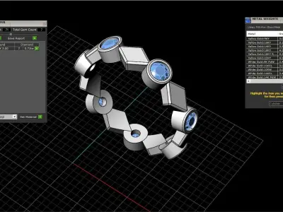 Rhombus ring model 317 3D print model
