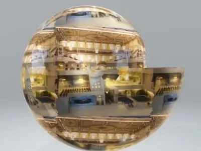 Eternity circular building with mirror in middle Free 3D model