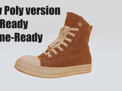 Rick Owens Drkshdw Ramones Low-poly 3D model