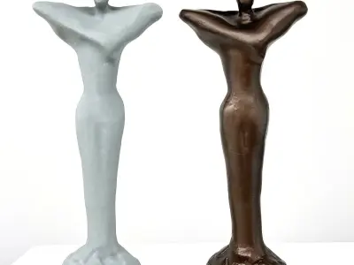 3D Contemporary Sculpture of a Runway Model - Home Decor 3D print model