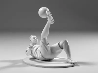 Footballer 05 FlipStrike 01 Stl 3D print model